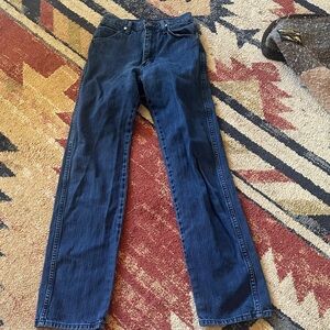 Wrangler Women's Dark Blue Straight Jeans